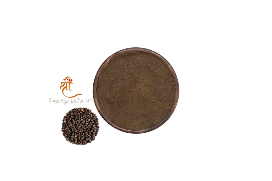 Black pepper powder, bold pungency, rich aroma, export-grade from India